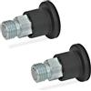 Ganter Normelemente Ganter Norm elementi | Rast Bulloni L versione piccola - GN 822.6 | Forma C: con resto Blocco | Acciaio zincato passivato, Blu, nero, GN 822.6-4-M8X1-C