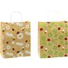 TSI 88313 - Sacchetti regalo in carta kraft, motivo api/fiori, 12 pezzi, misura grande, 32 x 26 x 12 cm