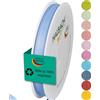 Halbach Seidenbänder Nastro per regali, larghezza 10 mm, lunghezza 25 m, prodotto in Germania, nastri regalo in diversi colori e larghezze, perfetto per confezionare e decorare, colore: azzurro cielo