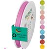 Halbach Seidenbänder Nastro regalo | larghezza 10 mm lunghezza 25 m | nastro prodotto in Germania | nastri regalo in diversi colori e larghezze, perfetto per confezionare e decorare, colore: rosa rosa