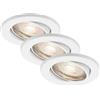 Briloner Leuchten 7147-036 - Set di 3 lampade da soffitto, modulo LED orientabile, 5 Watt, ciascuno 400 lumen, 3.000 Kelvin, IP23, bianco, 86 x 70 mm (diametro x altezza)