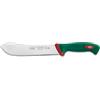 Sanelli linea Premana Professional Coltello Scimitarra Larga XL, Acciaio inox, Verde/Rosso, lunghezza lama 20 cm.