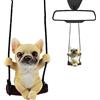 Exbrith Bulldog Ciondolo Auto, Ciondolo per Auto Altalena, Ornamento Auto Bulldog, Ciondolo Bulldog Francese Auto, Animale Specchietto Retrovisore Ciondolo, Auto Pendente Carino, Regalo Divertente