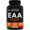 Bandini® EAA Aminoacidi Essenziali 1300mg |150 Compresse | Complesso 9 Amminoacidi Essenziali Intra Pre Post Workout - Essential Amino da Fermentazione | Recupero Muscolare | Vegan, Senza Zuccheri