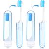 Nuenen 2 Spazzolini da Denti Pieghevoli Mini Spazzolino da Viaggio Portatile Piccolo Spazzolino da Campeggio Tascabile con Setole Morbide per Bambini Adulti (Blu)