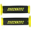 ACCOSSATO Coppia di Manopole Racing In Gomma Termoplastica, Nere Con Scritta Accossato Colorata per Kawasaki ZZR 1400 ABS dal 2006 al 2021, CC 1400