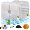 Dhohoo Filtri Fontanella per Gatti 12 Pezzi Filtri Fontana Gatto Filtri di Ricambio per Gatto di Cane per 2.5L Fontanella Animali Filtri per Fontana con Resina e Carboni Attivi, bianco