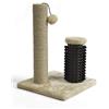 Amazon Basics Tiragraffi per gatti da interno, piccolo, con spazzola per gattini, 42 cm, beige