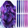 IAMERUI Extension colorate per capelli per ragazze (blu viola lavanda)