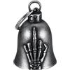 MOCY BELL - Moto campana MIDDLE FINGER Portafortuna MOCY BELL Acciaio inox Vintage