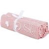 SaRani Telo Arredo Copritutto GranFoulard Cotone Copriletto Copridivano Cuori Rosa (Rosa)