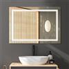 Specchio LED bagno 70x90 cm con sensore touch-screen installazione  reversibile