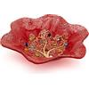 Sospiri Venezia Svuotatasca Piatto Soprammobile Ciotola Albero della Vita Vetro Murano Decorato Murrine e Foglia Oro Idea Regalo Realizzato a Mano Made Italy (19X19 cm)