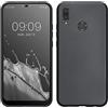 kwmobile Custodia Compatibile con Huawei P20 Lite Cover - Back Case Morbida - Protezione in Silicone TPU Effetto Metallizzato grigio metallizzato