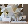 AG Design - Photo wall mural - Non tessuto - Triangoli - Foto sfondo - Poster gigante con parete -360 x 270 cm - 4 parti - FTNS 1256