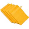 Gözze - Guanto da Bagno New York, Set da 4 Pezzi, Morbido e Assorbente, 100% Cotone, 17 x 24 cm - Giallo