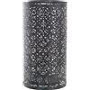 DRW Portaombrelli Rotondo in Metallo Traforato in Argento 24 x 45 cm, Multicolore, estandar