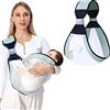 YeahBoom Marsupio Neonato,Fascia Porta Bebe Rete,Fascia per neonati traspirante,Trasporto di neonati,Fascia per Bebè Estiva,Fascia per marsupio regolabile,Baby Carrier,per 0-36 Mesi da Neonato a Bambino