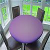 Chickwin-Shop Chickw11 Tovaglia Rotonda Elastico, Tinta Unita 3D Stampa Tovaglie Elegante - Impermeabile Idrorepellente Antimacchia Copritavolo per Decorative Cucina Giardino (Viola Blu,130cm/51in)