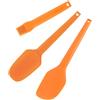 liflicon Set 3 Utensili Spatola Cucchiaio Pennello da Cucina e Pasticceria in Silicone Alta Qualità, Antigraffio e Resistenti al calore 230°, Certificati senza Bpa (Arancione)