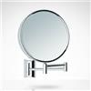 Libaro Imola Specchio Ingranditore da Parete - Specchio Trucco Girevole a 360° - Specchietto Bifacciale per Rasatura con Ingrandimento 3x e 7x - Braccio Estensibile in Metallo Cromato, Ø 19 cm