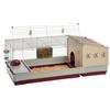 FERPLAST - Gabbia per porcellini d'India - Gabbia per conigli - Gabbia e accessori inclusi - Apribile e componibile 142 x 60 x h 50 CM - Krolik, 140 PLUS