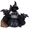 Nemesis Now Familiar - Portacandela a forma di calderone, 12,5 cm, in resina e vetro, colore: nero