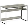 Furinno Moretti Scrivania da studio Modern Lifestyle, larghezza 114 cm, Rovere Francese Grigio