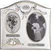 Lawrence Frames Argento Satinato e Ottone Placcato 2 Apertura Cornice, ° Anniversario Design