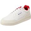 Champion Royal II Low, Sneakers Uomo, Bianco/Rosso (WW009), 45 EU