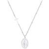 Elli Collana da Donna Pendente Immagine e croce Marian in argento 925