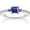 Thomas Sabo anello da donna con pietre blu e bianche argento sterling 925 TR2402-166-32