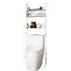 MAGIC SELECT Scaffale da Bagno su WC Bianco | Risparmia Spazio con 3 Ripiani | Scaffale Portaoggetti Impermeabile | Gambe Regolabili in Altezza.