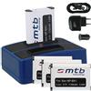 mtb more energy 4x Batteria + Caricabatteria doppio (USB/Auto/Corrente) compatibile con Sony NP-BX1 / Sony Action Cam FDR-X3000(R), X1000V / HDR-AS200V, AS100V, AS50, AS30(V)... v. lista!