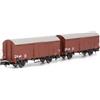 ARNOLD HN6521 DR SET 2 Carro chiuso Gs livrea rosso vagone Scala N 1/160
