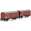 ARNOLD HN6522 DB SET 2 Carro chiuso Gs livrea rosso vagone Scala N 1/160