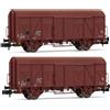 ARNOLD HN6515 SNCF SET 2 Carro chiuso G4, livrea rosso vagone Scala N 1/160