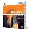 D'Addario - Corde per chitarra acustica, bronzo 80/20, per chitarra a 6 corde, tono profondo, vivace, prominente, EJ10-3D, ultra leggere, 10-47, 3 confezioni