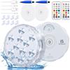 Idealife Luci per Piscina, Ricaricabile Luci Subacquee LED, Completamente Sigillata Impermeabile IPX8 Sommergibile Luce LED Adatta per Piscina Festa Cerimonia Nuziale Halloween Fish Tank(2 Pcs)