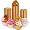 Fentar 150 Pirottini per Muffin in Carta Anti-Grasso, Confezione Mix Colori Oro/Bianco/Rosa, Formato 68x40 mm, Per Cupcake, Torte, Budini e Dolci, Ideali per Feste, Caffè e Pasticceria