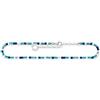 THOMAS SABO Cavigliera con pietre blu argento 925 AK0039-775-7, Eine Grösse, metallo prezioso, Agata