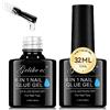 Gelike ec Colla per Unghie Finte 6 in 1, Base Coat Semipermanente Unghie, Nail Glue per Tip UV en Gel Resina Extra Forten 32ml