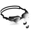 SIXIUDIA Occhialini Nuoto Anti-Appannamento Unisex Adulto, Occhialini Premium per Nuoto, Piscina, Triathlon e Sport Acquatici, Nero