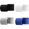 JCKD 8 pezzi Polsino elastico sportivo per uomini donne polsino universale anti sudore assorbente sport palestra umidità per calcio, basket, tennis, ginnastica, golf, corsa (blu/grigio/bianco/nero)