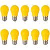 Jiotouhu Lampadine LED E27,300LM,Lampadina LED a Globo A50 Attacco E27, 3W equivalenti 30W, per Esterni, Patio, Feste, Natale,Nozze,confezione da 10 pezzi, Giallo