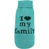 Record Maglioncino per Cani I Love My Family Azzurro XXS