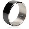 jakcom Nuovo anello intelligente in tungsteno liquido, funzione NFC, impermeabile e antipolvere, non necessita di ricarica (nero, bianco) (11, nero)