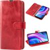 Mulbess Custodia per Xiaomi Redmi Note 8 PRO, Cover Cellulare, Tasca Slot Carta, Supporto Stand, Magnetica Chiusura, Vintage Vino Rosso
