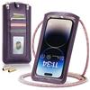 Casecond Donna Borsa a Tracolla per Mini Cellulare Piccola Borsa per Universale Telefono Portatile per iPhone 13 12 11 Pro Max X XR 8 Plus Samsung Z Flip 4 5G S23 Ultra A54 Xiaomi Fino a 7.3 Viola