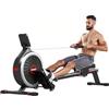 Dskeuzeew Vogatore pieghevole a casa con monitor LCD, cardio magnetico, con 16 livelli di resistenza, max 160 kg